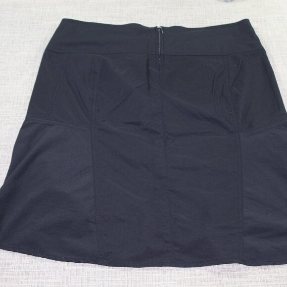 WOMEN’S BLACK ROYAL ROBBINS Size 8 DISCOVERY STRIDER NYLON STRETCH SKIRT - Picture 3 of 5